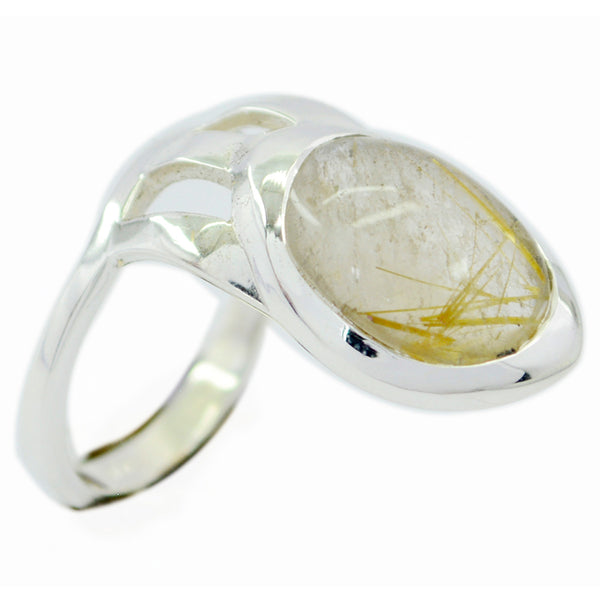 Rutile Quartz Solitaire Moroccan 92.5 Silver Yellow Gemstone Essential  Signet Ring Jewellery