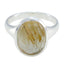 Rutile Quartz Solitaire Indian 925 Sterling Silver Yellow Gems Slim Ethnic Ring Jewellery