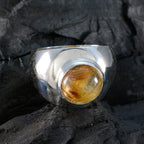 Rutile Quartz Solitaire Indian 92.5 Silver Yellow Gemstones Eye catching Sophisticated Ring Jewellery