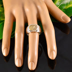 Rutile Quartz Solitaire Indian 92.5 Silver Yellow Gemstones Essential  Trendy Ring Jewellery