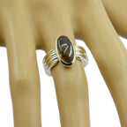smoky quartz Solitaire Moroccan 92.5 Silver Brown Gemstone Versatile Heritage Ring Jewelry