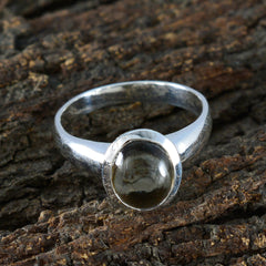 Smoky Quartz Solitaire Moroccan Sterling Silver Brown Gemstone Classic Luxurious Ring Jewellery