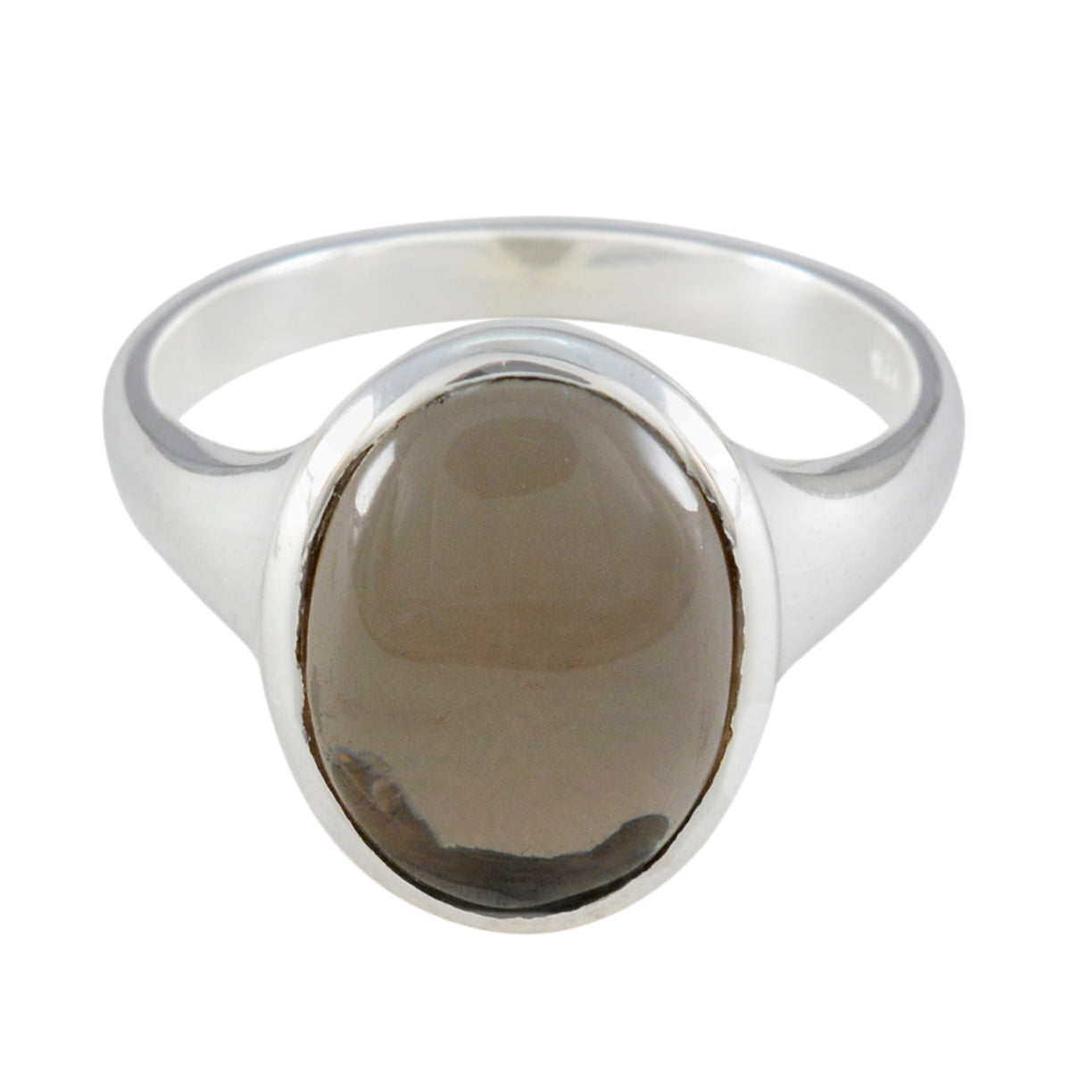 Smoky Quartz Solitaire African 925 Silver Brown Gems Minimal Boho Ring Jewellery