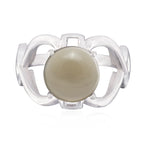 smoky quartz Solitaire German 925 Silver Brown Gems Minimal Sophisticated Ring Jewelry