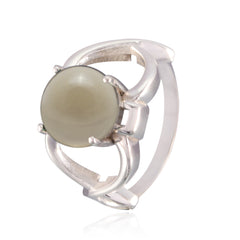 smoky quartz Solitaire German 925 Silver Brown Gems Minimal Sophisticated Ring Jewelry