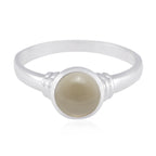 smoky quartz Solitaire African 92.5 Silver Brown Gemstone Featherlight Feminine Ring Jewelry
