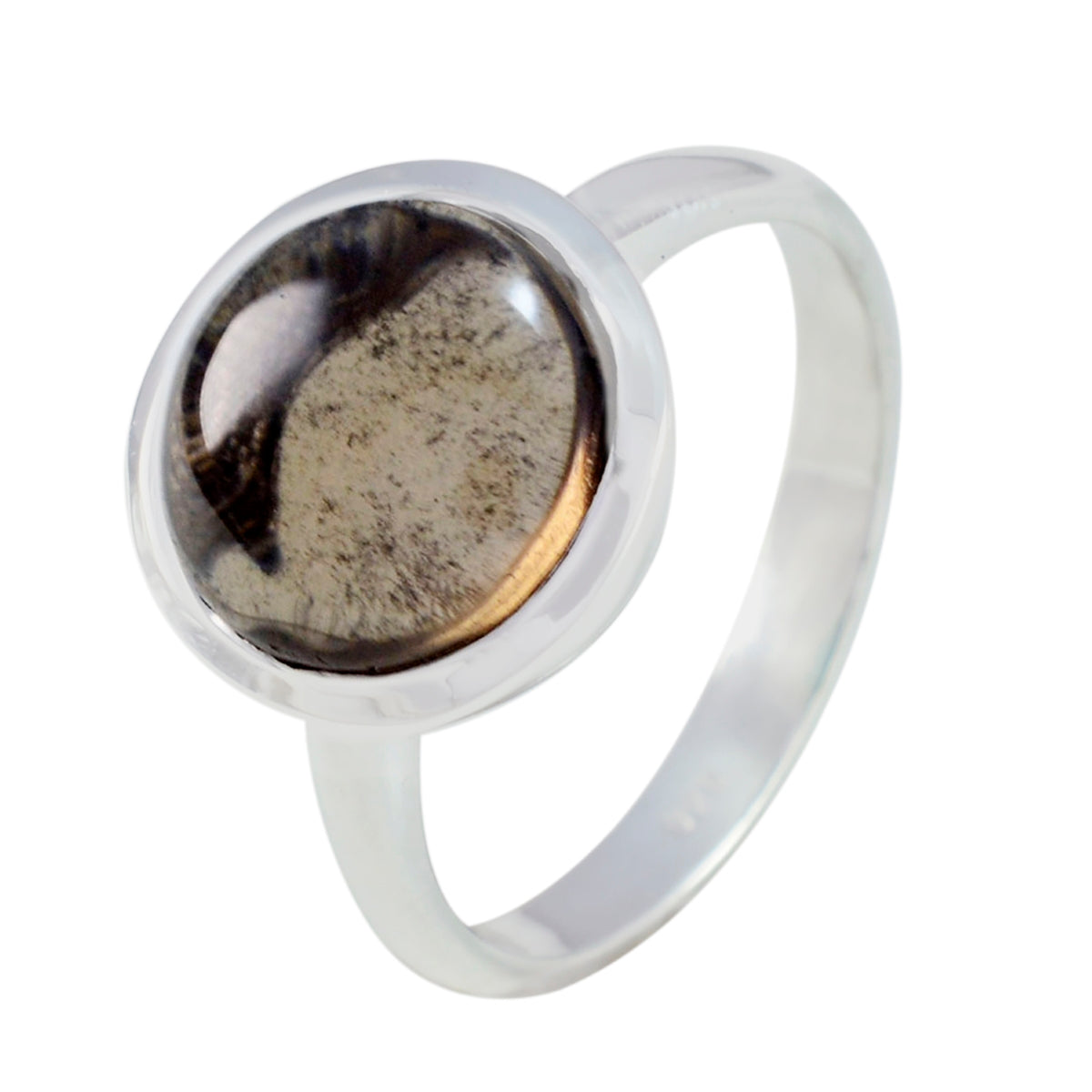 smoky quartz Solitaire French 925 Silver Brown Gemstones Tiny Glamorous Ring Jewelry
