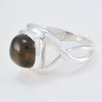 Prehnite Solitaire French 92.5 Silver Green Gemstones Minimal Trendy Ring Jewelry