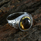 Smoky Quartz Solitaire Spanish 925 Sterling Silvers Brown Gems Eye catching Filigree Ring Jewellery