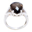 smoky quartz Solitaire Indian 92.5 Silver Brown Gemstone Minimal Engagement Ring Jewellery