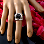 Smoky Quartz Solitaire Indian Silver Brown Gems Essential  engravings Ring Jewellery