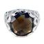 smoky quartz Solitaire Australian 92.5 Silver Brown Gems Classic Filigree Ring Jewelry