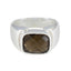 Smoky Quartz Solitaire African 925 Sterling Silver Brown Gems Essential  Modern Ring Jewelry