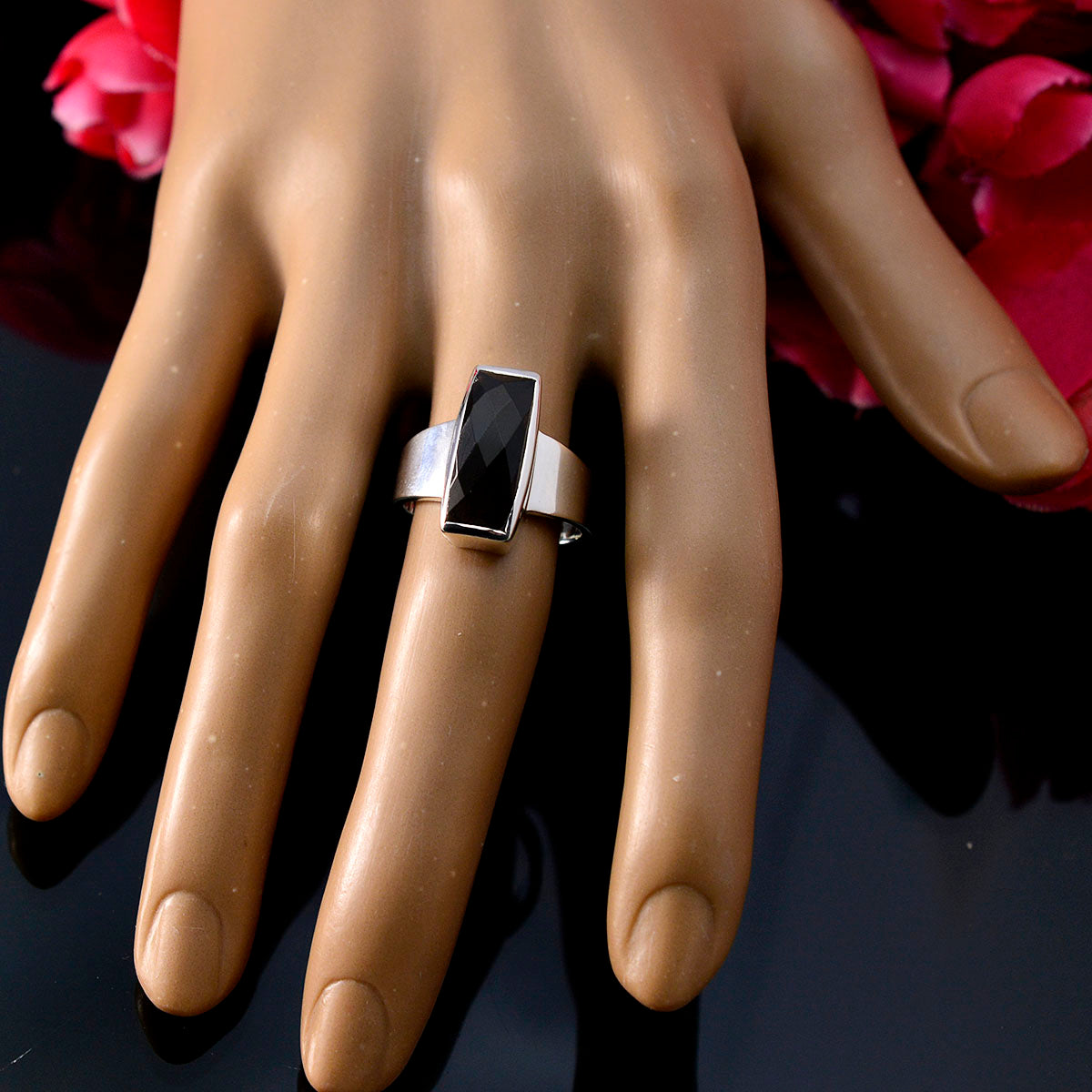 Smoky Quartz Solitaire Moroccan 92.5 Silver Brown Gemstone Eye catching Abstract Ring Jewelry