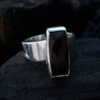 Smoky Quartz Solitaire Moroccan 92.5 Silver Brown Gemstone Eye catching Abstract Ring Jewelry