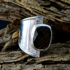 smoky quartz Solitaire African 925 Silver Brown Gemstones Versatile Armor Ring Jewellery