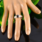 Smoky Quartz Solitaire Spanish 92.5 Silver Brown Gems Mid weight Rope Wire Band Jewellery