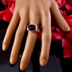 smoky quartz Halo Indian Sterling Silver Brown Gemstone Slim Boho Ring Jewellery