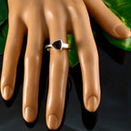 Smoky Quartz Solitaire Turkish Silver Brown Gemstones Tiny Artisan Ring Jewellery