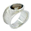 smoky quartz Solitaire German Sterling Silver Brown Gems Edgy Oversized Band Jewellery