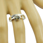 smoky quartz Solitaire Russian Sterling Silver Brown Gems Featherlight Ethnic Ring Jewelry