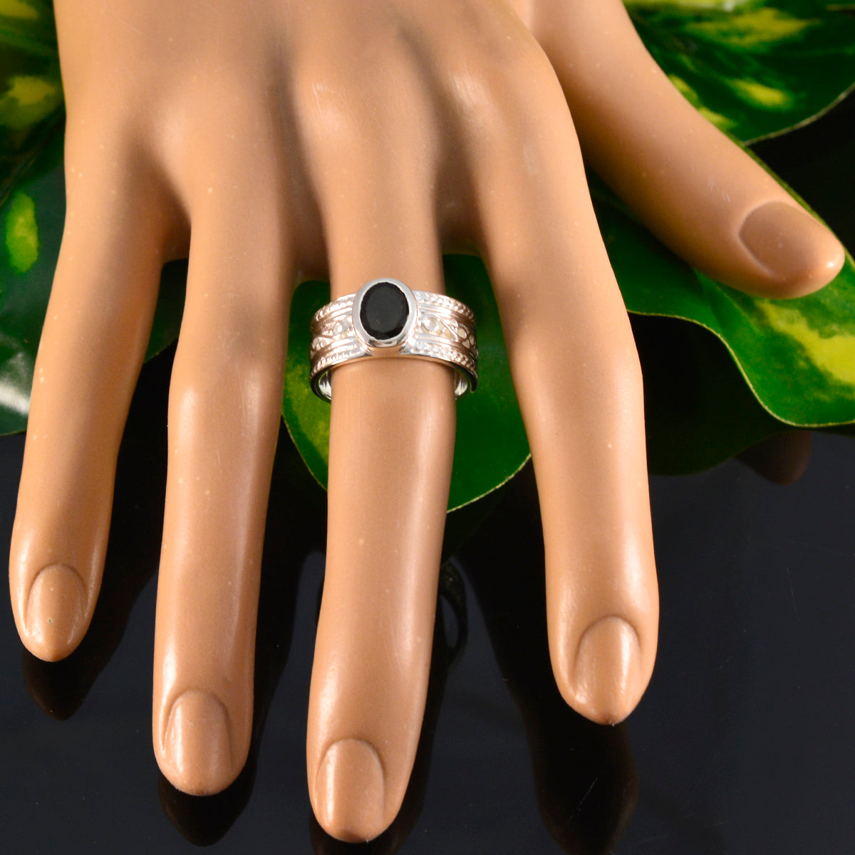 smoky quartz Solitaire Russian Silver Brown Gemstones Mid weight Art Deco Ring Jewelry