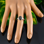 smoky quartz Solitaire French 925 Silver Brown Gemstone Classic  Luxurious Ring Jewellery