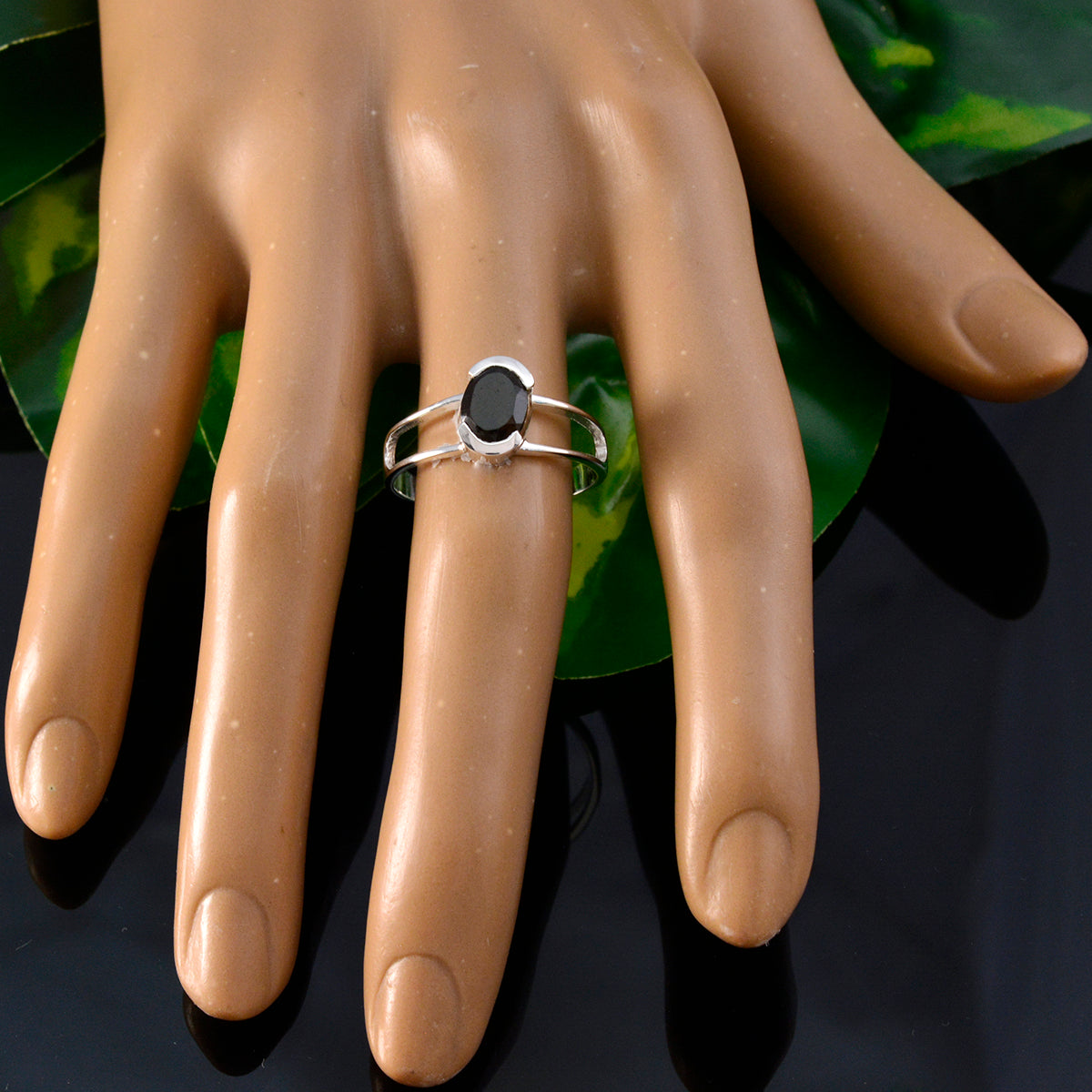 smoky quartz Solitaire Turkish Silver Brown Gemstones Delicate Glamorous Ring Jewelry