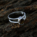 smoky quartz Solitaire Turkish Silver Brown Gemstones Delicate Glamorous Ring Jewelry