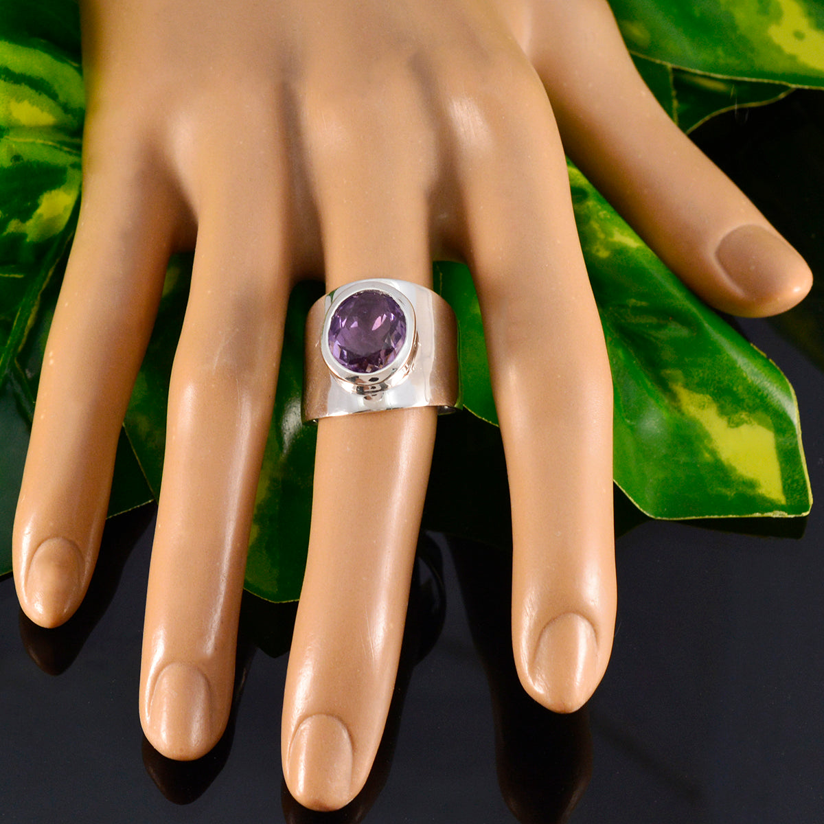 Smoky Quartz Solitaire French Sterling Silver Brown Gems Versatile Armor Ring Jewelry