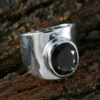 Smoky Quartz Solitaire French Sterling Silver Brown Gems Versatile Armor Ring Jewelry