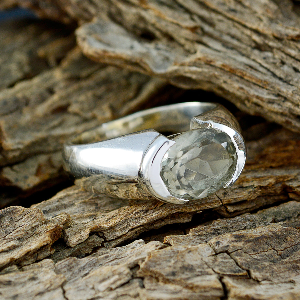 Rauchquarz Solitär Ägyptischer 925 Silber Brauner Edelstein Auffälliger Liebesring Schmuck