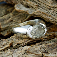 Rauchquarz Solitär Ägyptischer 925 Silber Brauner Edelstein Auffälliger Liebesring Schmuck