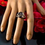 smoky quartz Solitaire African 925 Sterling Silver Brown Gemstones Minimal Artisan Ring Jewellery