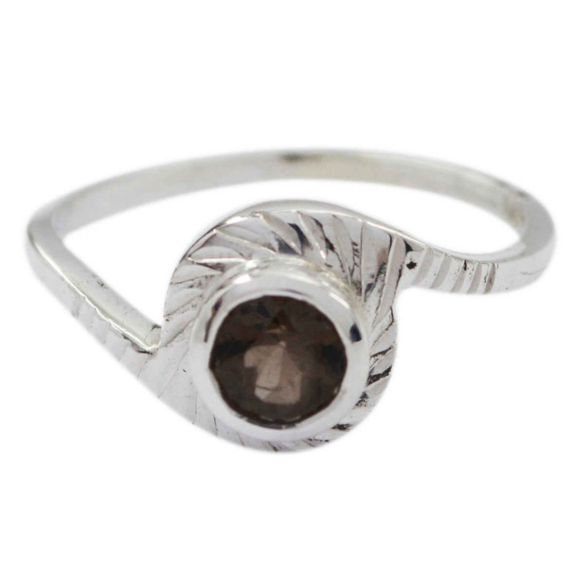 Rauchquarz Solitär Türkisches Silber Braune Edelsteine Zierlicher, anspruchsvoller Ringschmuck Hauptbild