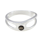 smoky quartz Solitaire American Sterling Silver Brown Gems Dainty Romantic Ring Jewellery