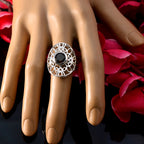 smoky quartz Solitaire Australian 92.5 Silver Brown Gemstones Classic Filigree Ring Jewelry