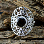 smoky quartz Solitaire Australian 92.5 Silver Brown Gemstones Classic Filigree Ring Jewelry