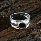 Smoky Quartz Solitaire German 925 Silver Brown Gems Classic Modern Ring Jewelry