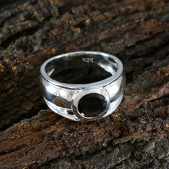 Smoky Quartz Solitaire German 925 Silver Brown Gems Classic Modern Ring Jewelry