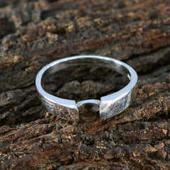 Smoky Quartz Solitaire African 92.5 Silver Brown Gemstones Slim Trendy Ring Jewelry