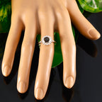 Smoky Quartz Solitaire American Silver Brown Gems Whisper thin Glamorous Ring Jewellery