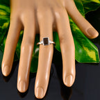 Smoky Quartz Solitaire American 92.5 Silver Brown Gemstones Whisper thin Modern Ring Jewellery