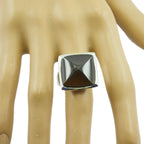 smoky quartz Solitaire Egyptian 92.5 Silver Brown Gemstone Chunky antique Ring Jewellery