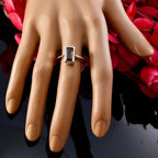 smoky quartz Solitaire French 92.5 Silver Brown Gemstone Featherlight Fairytale Ring Jewellery