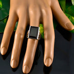 Smoky Quartz Solitaire Italian Silver Brown Gems Edgy Trendy Ring Jewellery