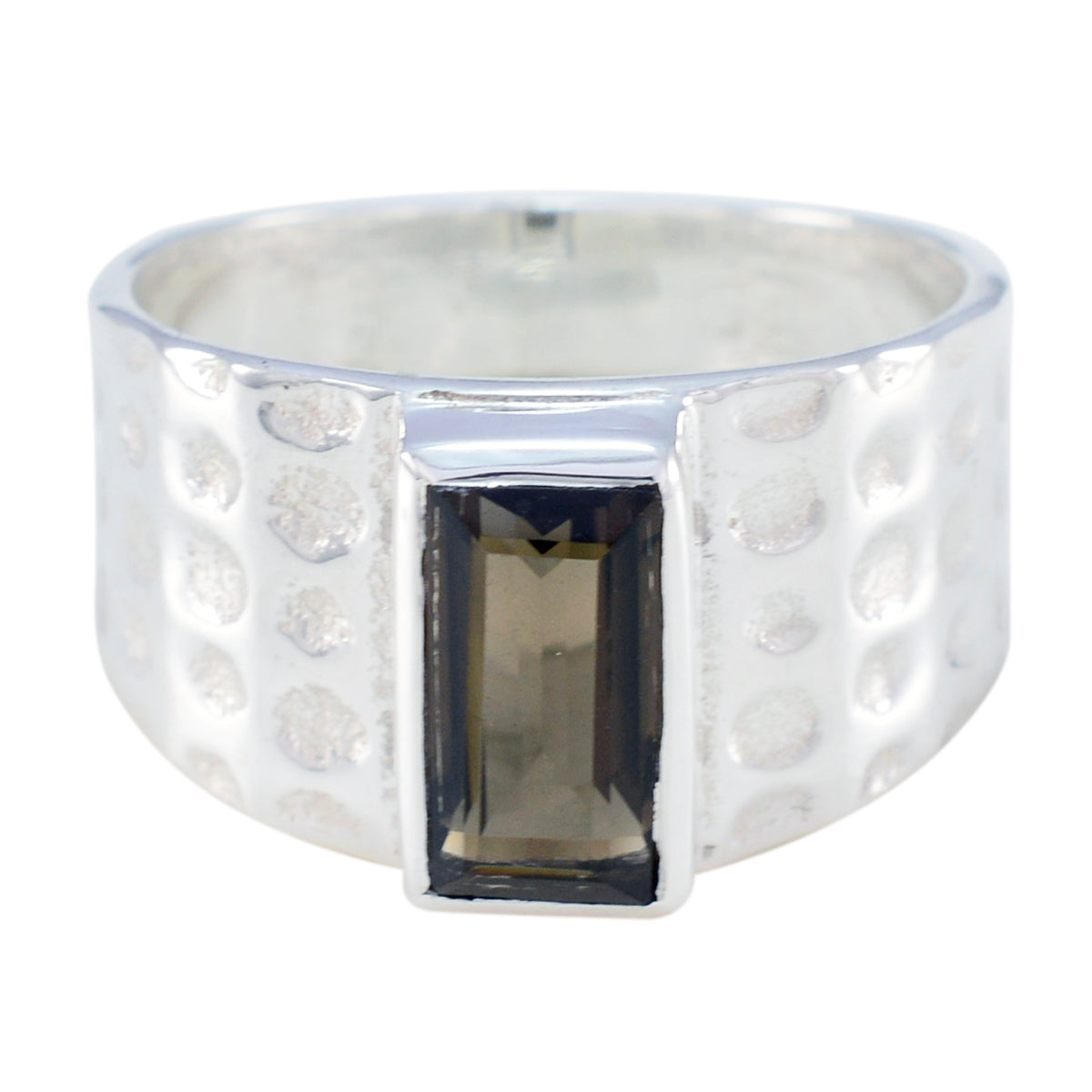 Rauchquarz Solitär Afrikanischer 92,5 Silber Braune Edelsteine Minimal Feminin Ring Schmuck メイン画像