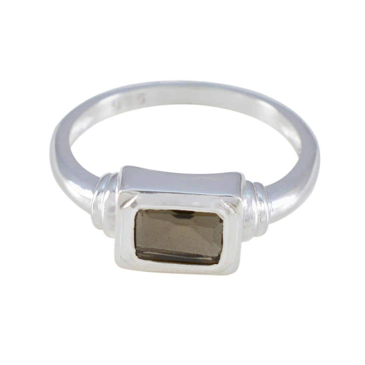 Smoky Quartz Solitaire Turkish Silver Brown Gemstones Whisper thin Feminine Ring Jewellery
