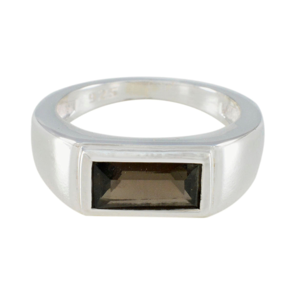 Smoky Quartz Solitaire Moroccan 92.5 Silver Brown Gemstone Tiny Fairytale Ring Jewellery