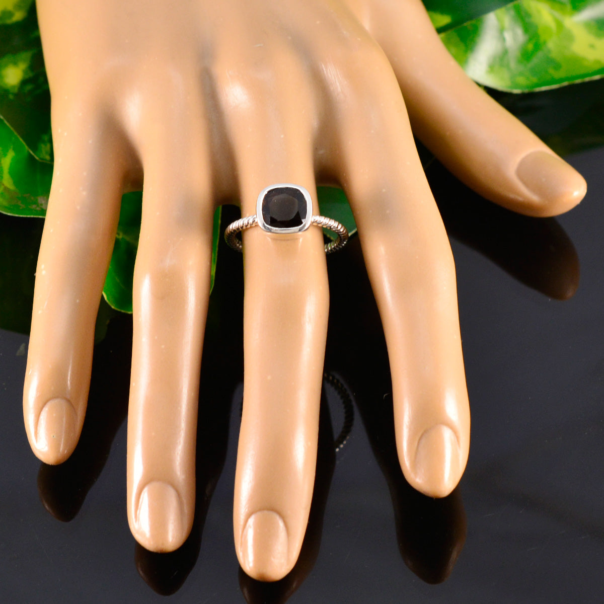 Smoky Quartz Solitaire American Silver Brown Gemstones Dainty Artisan Ring Jewellery